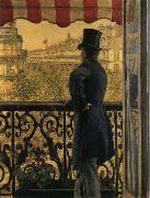 Gustave Caillebotte The view watched from  balcony oil on canvas